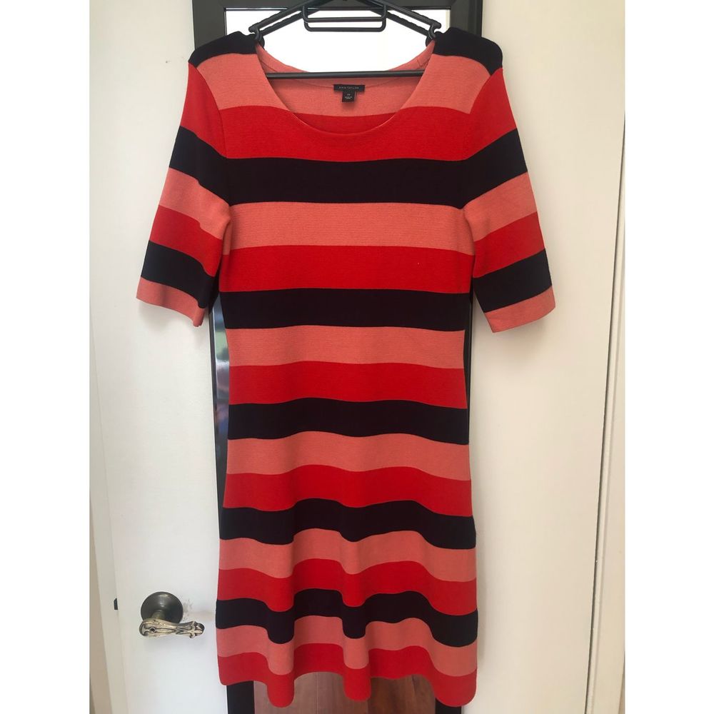 Ann Taylor striped office or lunch date dress